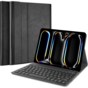 Just in Case Premium Clavier Bluetooth AZERTY Housse en cuir artificiel compatible avec iPad Pro 11 (2021 2022) - noir