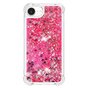 Coque en TPU paillet&eacute; avec coins renforc&eacute;s compatible avec iPhone 16e - rose transparent