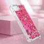 Coque en TPU paillet&eacute; avec coins renforc&eacute;s compatible avec iPhone 16e - rose transparent