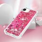 Coque en TPU paillet&eacute; avec coins renforc&eacute;s compatible avec iPhone 16e - rose transparent