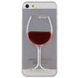 &Eacute;tui &agrave; vin transparent iPhone 5 5s SE 2016 couvercle en verre &agrave; vin &eacute;tui &agrave; vin rouge