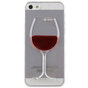&Eacute;tui &agrave; vin Transparent compatible avec iPhone 5 5s SE 2016, couvercle en verre &agrave; vin, &eacute;tui rigide &agrave; vin rouge