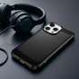Coque de protection Carbon Armor antichoc en TPU compatible avec iPhone 11 Pro Max - Noir