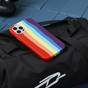 Coque en silicone Rainbow Pride compatible avec iPhone 11 Pro - pastel