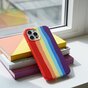 Coque en silicone Rainbow Pride compatible avec iPhone 11 Pro - pastel