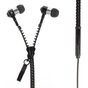 Fermeture &agrave; glissi&egrave;re noire &Eacute;couteurs intra-auriculaires Bouton de microphone Fermeture &agrave; glissi&egrave;re