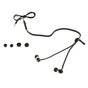Fermeture &agrave; glissi&egrave;re noire &Eacute;couteurs intra-auriculaires Bouton de microphone Fermeture &agrave; glissi&egrave;re