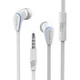Langston &Eacute;couteurs Intra-Auriculaires C&acirc;ble Plat 3,5 mm &Eacute;couteurs Blancs Bouton Micro C&acirc;ble Nouilles