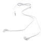 Langston &Eacute;couteurs Intra-Auriculaires C&acirc;ble Plat 3,5 mm &Eacute;couteurs Blancs Bouton Micro C&acirc;ble Nouilles