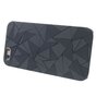 Coque triangulaire en aluminium compatible avec iPhone 6 Plus / 6s Plus Coque rigide noire Coque triangulaire