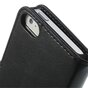 &Eacute;tui et portefeuille en cuir noir pour iPhone 5 5s SE 2016 Cover portefeuille en cuir