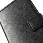 &Eacute;tui et portefeuille en cuir noir compatible avec iPhone 5 5s SE 2016