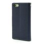&Eacute;tui de biblioth&egrave;que portefeuille d&#039;origine Mercury Goospery compatible avec iPhone 5 5s SE 2016 portefeuille bleu fonc&eacute; vert