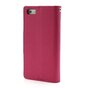 &Eacute;tui portefeuille rose Mercury Goospery Bookcase compatible avec iPhone 5 5s SE 2016 Cuir d&#039;origine - portefeuille
