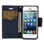 &Eacute;tui portefeuille rose Mercury Goospery Bookcase compatible avec iPhone 5 5s SE 2016 Cuir d&#039;origine - portefeuille