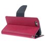 &Eacute;tui portefeuille rose Mercury Goospery Bookcase compatible avec iPhone 6 6s Cuir d&#039;origine - portefeuille
