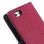 &Eacute;tui portefeuille rose Mercury Goospery Bookcase compatible avec iPhone 6 6s Cuir d&#039;origine - portefeuille