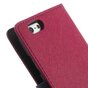 Etui Portefeuille Rose Mercury Goospery Bookcase Case iPhone 6 6s Original Leather - portefeuille