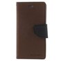 &Eacute;tui portefeuille Original Mercury Goospery Bookcase compatible avec iPhone 6 6s Marron noir portefeuille