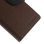 &Eacute;tui portefeuille Original Mercury Goospery Bookcase compatible avec iPhone 6 6s Marron noir portefeuille