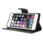 Mercury Goospery Bookcase &eacute;tui compatible avec iPhone 6 Plus 6s Plus &Eacute;tui portefeuille Marron noir portefeuille
