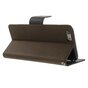 Mercury Goospery Bookcase &eacute;tui compatible avec iPhone 6 Plus 6s Plus &Eacute;tui portefeuille Marron noir portefeuille