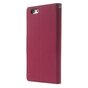 &Eacute;tui portefeuille rose Mercury Goospery Bookcase compatible avec iPhone 6 Plus 6s Plus &eacute;tui portefeuille