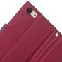 &Eacute;tui portefeuille rose Mercury Goospery Bookcase compatible avec iPhone 6 Plus 6s Plus &eacute;tui portefeuille