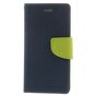 Biblioth&egrave;que portefeuille bleue d&#039;origine Mercury Goospery compatible avec iPhone 6 6s Portefeuille en cuir bleu fonc&eacute;