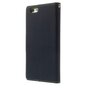Biblioth&egrave;que portefeuille bleue Mercury Goospery compatible avec iPhone 6 Plus 6s Plus &Eacute;tui portefeuille en cuir bleu fonc&eacute;