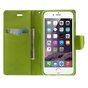 Biblioth&egrave;que portefeuille bleue Mercury Goospery compatible avec iPhone 6 Plus 6s Plus &Eacute;tui portefeuille en cuir bleu fonc&eacute;