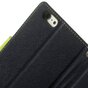 Portefeuille Mercury Goospery bleu Biblioth&egrave;que iPhone 6 Plus 6s Plus &Eacute;tui en cuir bleu fonc&eacute;