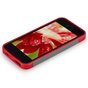 Coque en TPU GGMM iFreedom Series compatible avec iPhone 5/5s et SE 2016 Gris avec Rouge Blanc