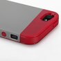 Coque GGMM iFreedom Series TPU iPhone 5 / 5s et SE 2016 Gris avec Rouge Blanc