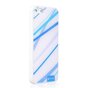 Coque Comma bleue et blanche compatible avec iPhone 5/5s et SE 2016 coque rigide avec lignes bleues