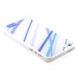 Coque Comma bleue et blanche compatible avec iPhone 5/5s et SE 2016 coque rigide avec lignes bleues