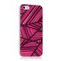 Coque iPhone 5 5s SE 2016 GGMM IML Series - Lignes &eacute;tuis rigides roses