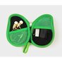 Bo&icirc;te de rangement pour &eacute;couteurs Forme mangue Bo&icirc;te de protection pour &eacute;couteurs Jaune vert