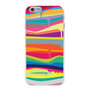 Coque rigide aux couleurs vives compatible avec iPhone 6 Plus 6s Plus Coque couleur arc-en-ciel Design peinture