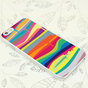 Coque rigide aux couleurs vives compatible avec iPhone 6 Plus 6s Plus Coque couleur arc-en-ciel Design peinture