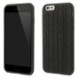 Housse de pneu de voiture noire compatible avec iPhone 6 Plus, iPhone 6s Plus, coque en silicone pour traces de voiture