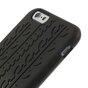 Housse de pneu de voiture noire compatible avec iPhone 6 Plus, iPhone 6s Plus, coque en silicone pour traces de voiture