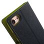 Mercury Goospery wallet Bookcase case compatible avec iPhone 7 8 SE 2020 SE 2022 Cuir bleu fonc&eacute; - portefeuille