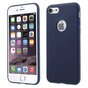 Coque en silicone de couleur bleue unie compatible avec iPhone 7 8 Coque bleue Coque bleue