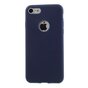 Coque en silicone de couleur bleue unie compatible avec iPhone 7 8 Coque bleue Coque bleue