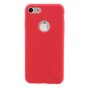 Coque en silicone de couleur rouge unie compatible avec iPhone 7 8 Coque rouge Coque rouge