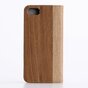 Portefeuille imitation bois compatible avec iPhone 7 8 SE 2020 SE 2022 &Eacute;tui marron &Eacute;tui portefeuille Cuir - Biblioth&egrave;que
