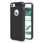 Coque r&eacute;sistante aux chocs compatible avec iPhone 7 Noir Coque en TPU tr&egrave;s robuste