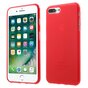 Coque en silicone rouge compatible avec iPhone 7 Plus 8 Plus Coque rouge solide Coque rouge