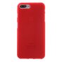 Coque en silicone rouge compatible avec iPhone 7 Plus 8 Plus Coque rouge solide Coque rouge